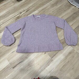 Madewell Wool Alpaca Blend‎ Sweater Long Puff Sleeve Size Xs Lavender